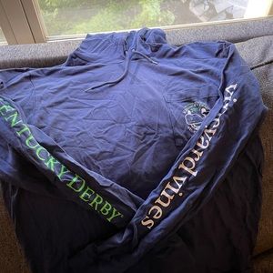 2017 Vineyard Vines hooded long sleeve 143rd Kentucky Derby shirt